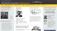 Desktop Screenshot of abrahamlincolnsclassroom.org